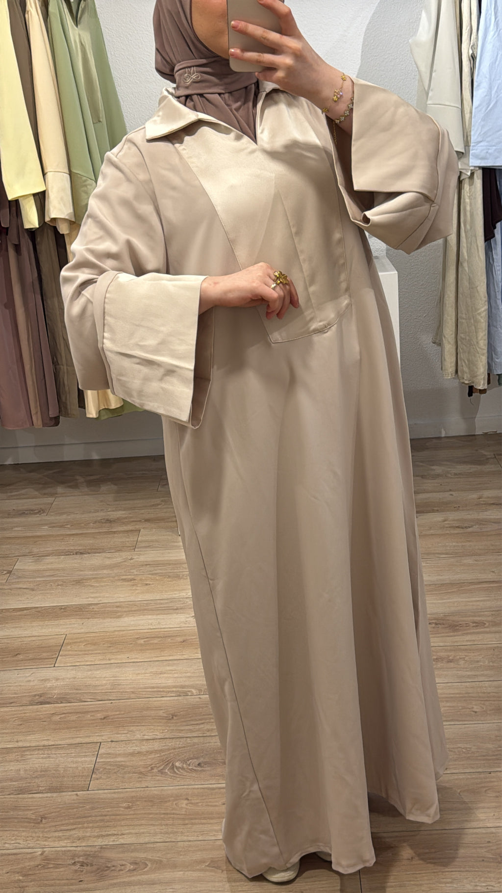 MÉRA DRESS | Kleid mit Satineinsätzen